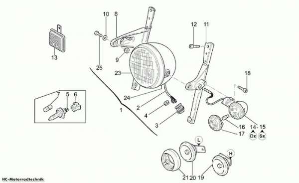 Moto Guzzi Scheinwerfer California Special 1100