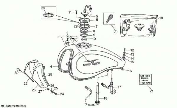 Moto Guzzi Kraftstofftank California EV 1100