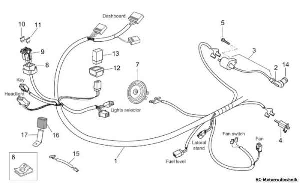 Aprilia Vorder Elektrische Anlage Atlantic 125/200/250