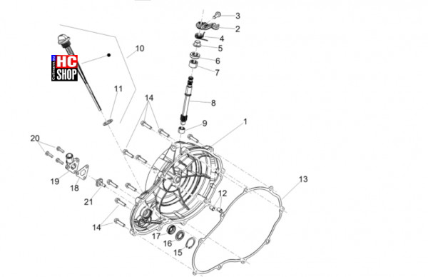 Aprilia RS 660 E5+ - Motor - Kupplungsdeckel