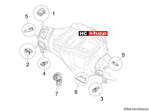 Piaggio Wechselschalter NRG 50 Purejet