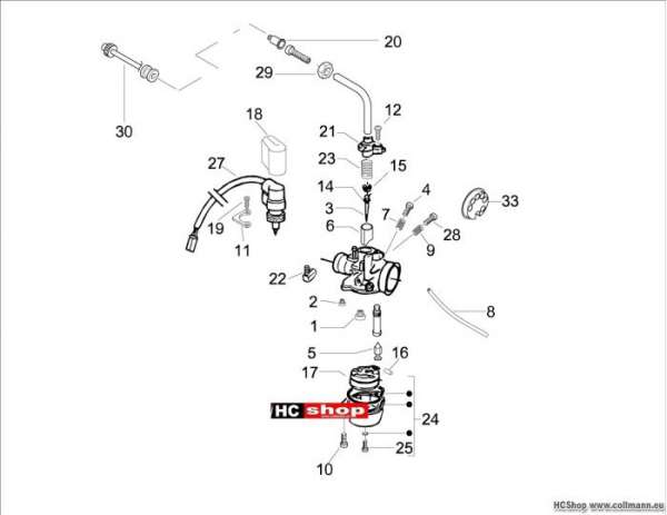 Piaggio Vergaserkomponenten TPH 50