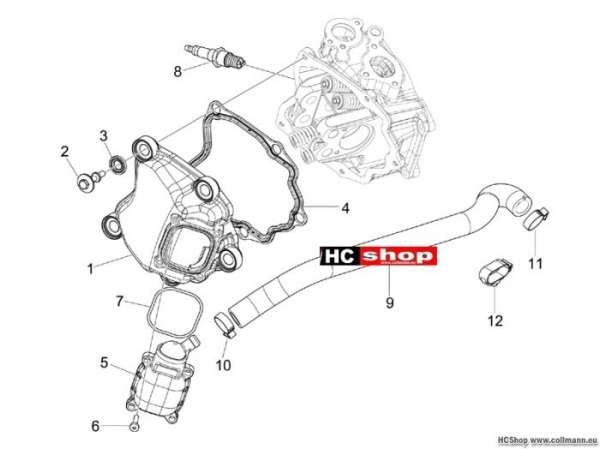 Gilera Zylinderkopfabdeckung Nexus 300
