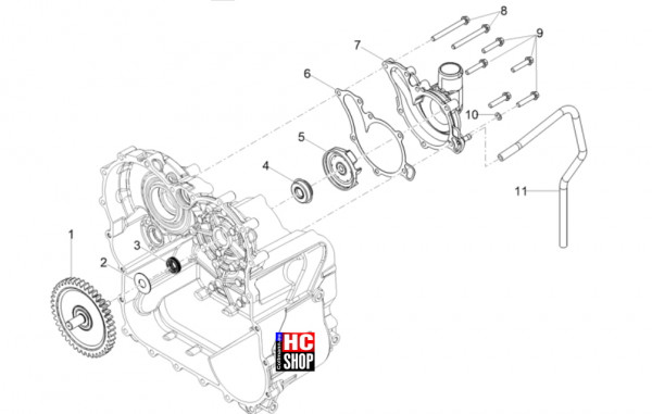Moto Guzzi Stelvio E5+ - Motor - Wasserpumpe