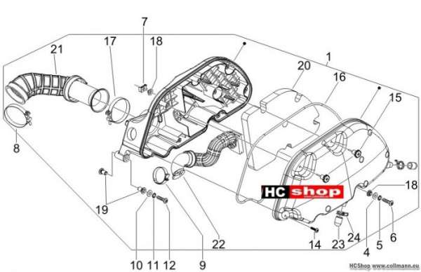Piaggio Luftfilter X8 125