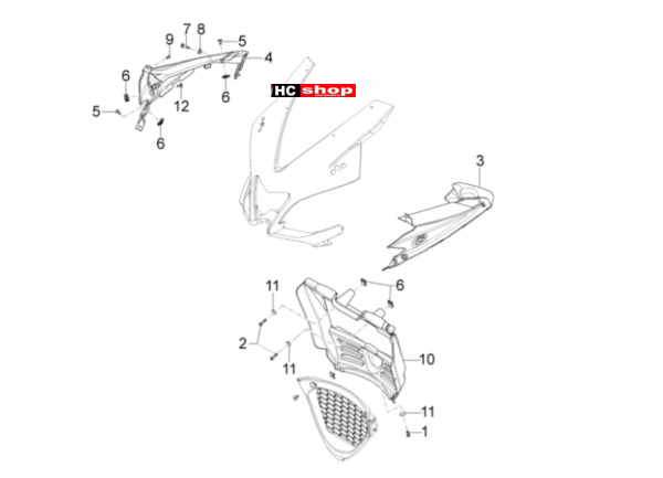 Aprilia RS 125 Replica 4T E4 ABS Aufbau Leitblech
