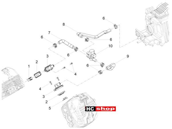 Moto Guzzi V7 III Anniversario 750 ABS E4 - Motor Sekundäre Lüftung