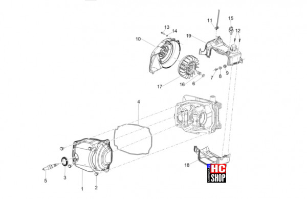 Aprilia SXR 50 E5+ - Motor - Zylinderkopfabdeckung