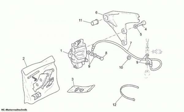 Moto Guzzi Hinterradbremszange California Stone 1100