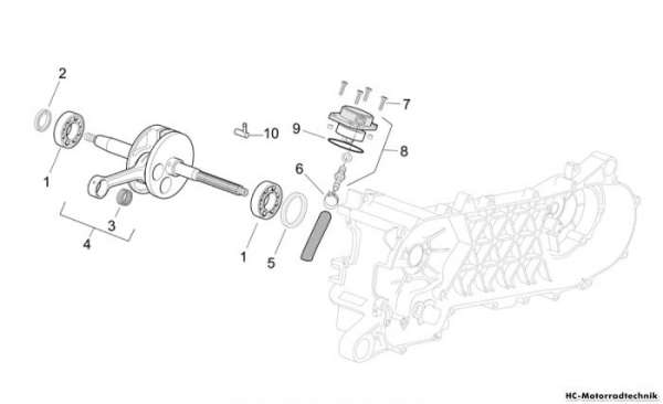 Aprilia Kurbelwelle SR R - R Factory 50