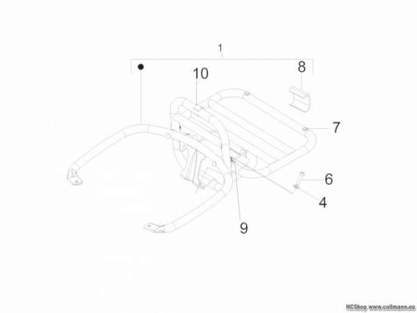 Vespa Hinterer Gepäckträgergen GTS 300 Touring