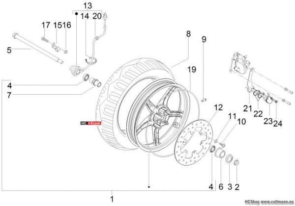 Gilera Vorderrad Runner 125 ST