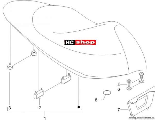 Gilera Sitzbank/Sitzbänke - Werkzeugtasche Runner 50 Pur