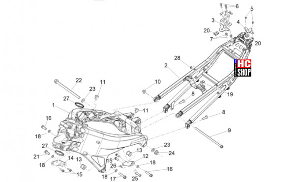Aprilia RS 660 Factory E5+ - Fahrgestell-Karosserie