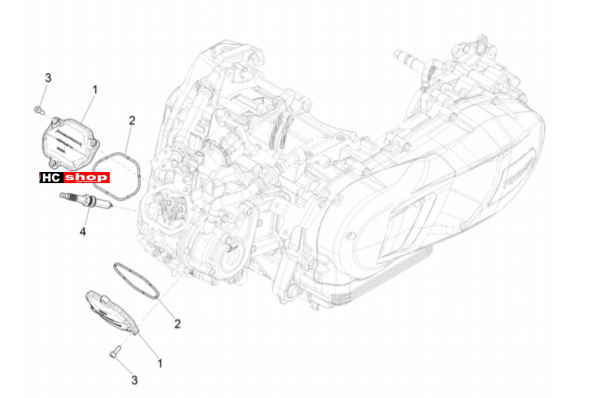 Piaggio Medley 125 4T IE ABS E4 Motor Zylinderkopfabdeckung
