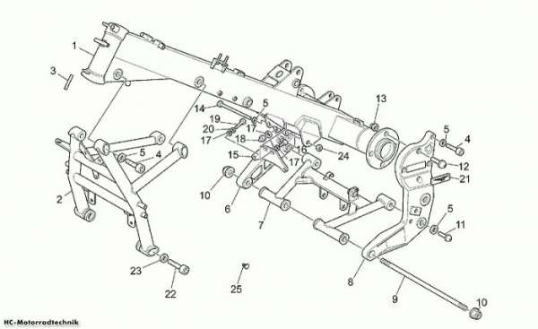Moto Guzzi Rahmen V 11 Sport/Mandello 1100