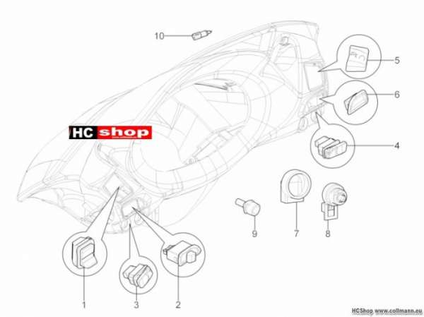 Piaggio Wechselschalter - Umschalter X7 125