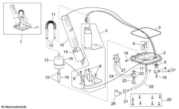 Aprilia Kraftstoffpumpe RST Futura 1000