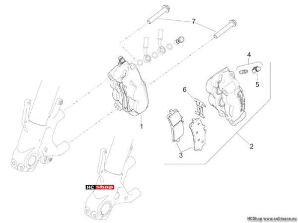Aprilia RSV4 RR Vorderradbremszange