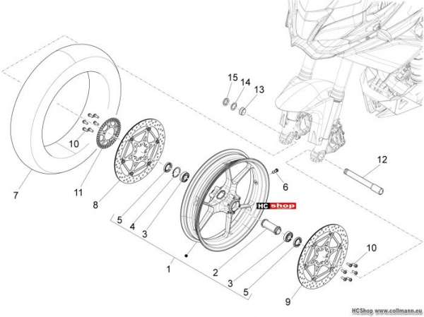 Aprilia Vorderrad Capo Nord 1200