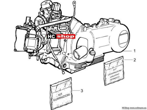 Piaggio Motor, komplett X8 125