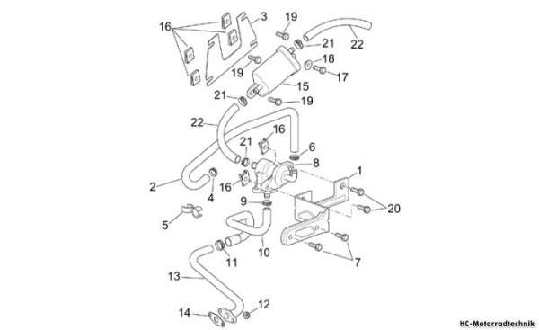 Aprilia Secondary air Leonardo eng. Minarelli 250/300