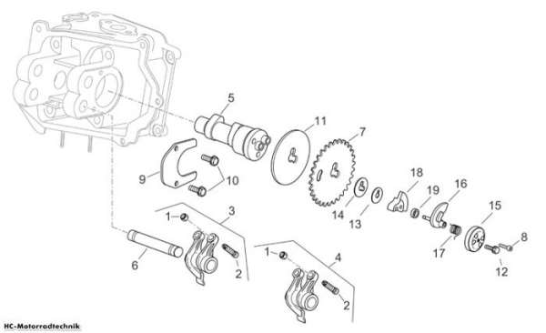 Aprilia Nockenwelle Scarabeo E2 125/250