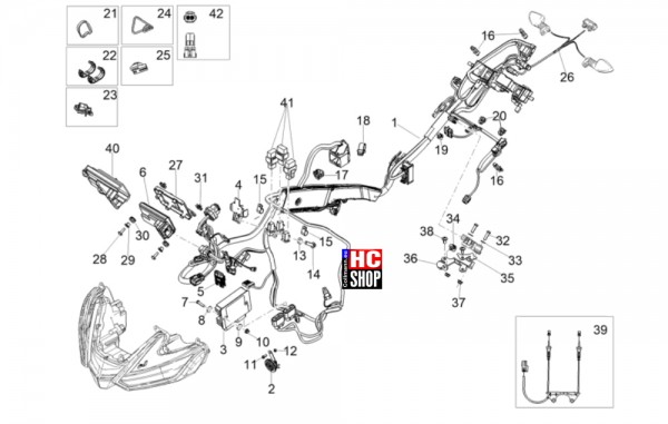 Aprilia RSV4 1100 Factory E5 - Elektrische Anlage - Vorder Elektrische Anlage