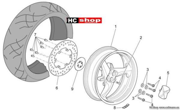 Moto Guzzi Griso 8V Std Hinterrad