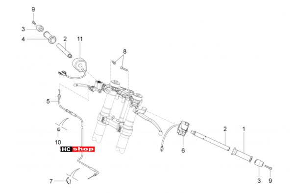Aprilia RS 125 Replica 4T E4 ABS Lenkstange Schaltungen