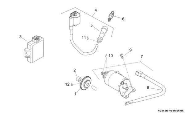 Aprilia Startermotor Leonardo 125-150