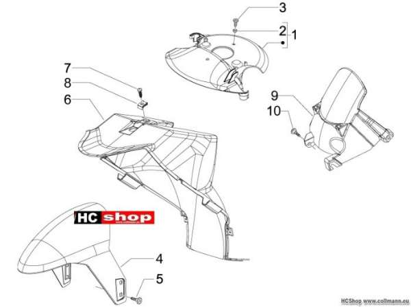 Piaggio Radgehäuse - Radkotflügel NRG 50 Purejet