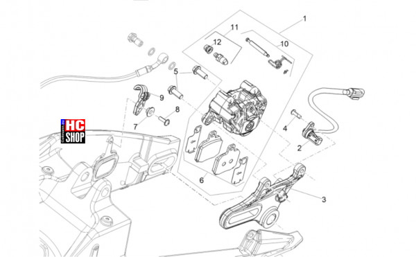 Aprilia RS 660 Factory E5+ - Bremsanlage - Hinterradbremszange