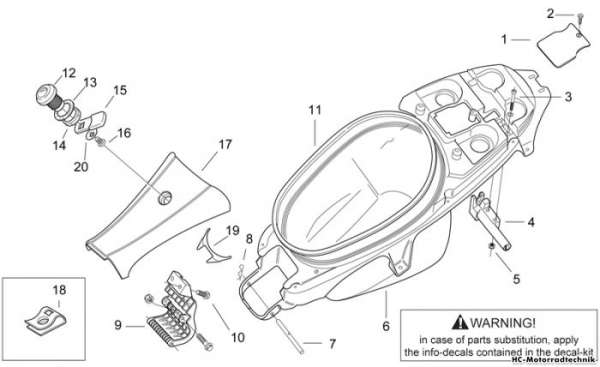 Aprilia Heckaufbau III SR H2O 50