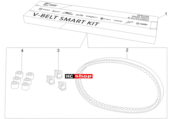 Vespa Primavera 125 4T E4 - Maintenance Getriebekit