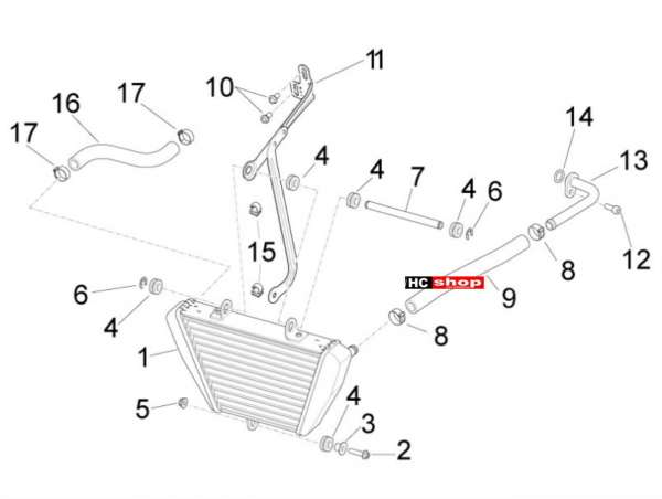 Aprilia RSV 4 1000 RF E3 ABS Kühlanlage Ölkühler