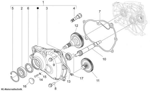 Aprilia Getriebe Sport City ONE 4T E3 125