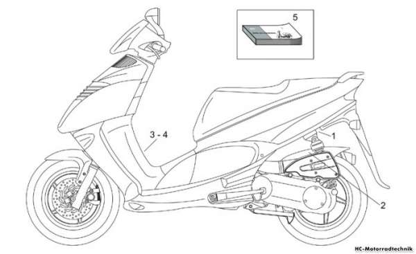 Aprilia Schilder und Anleit. Leonardo 125-150