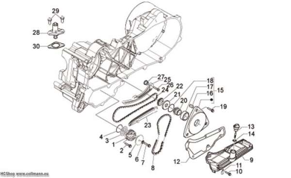 Aprilia Ölpumpe Scarabeo 4T 4V E2 50