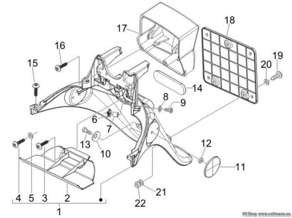 Piaggio Hinterabdeckung - Kotflügellappen Fly 50 4T