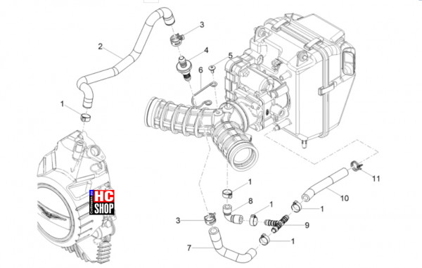 Moto Guzzi V85 TT Strada E5 - Motor - Anlage Blow-By