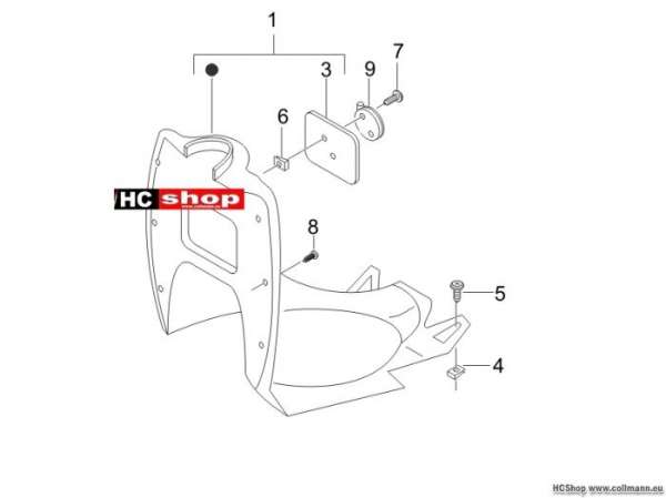 Gilera Vorderes Handschuhfach - Schild- Stalker 50