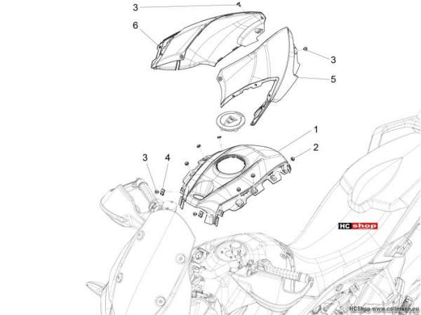 Aprilia Tankabdeckung Capo Nord 1200