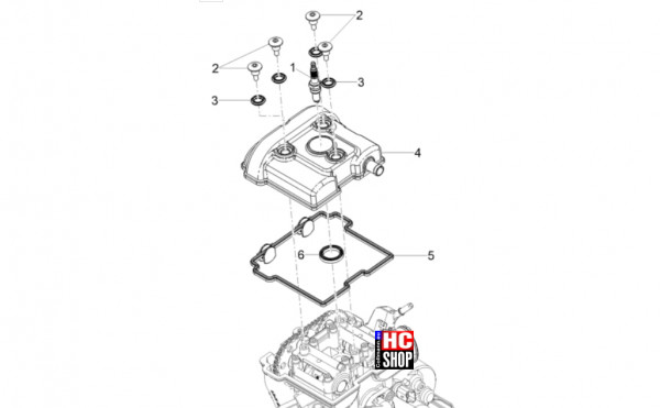 Aprilia SX 125 E5+ - Motor - Zylinderkopfabdeckung