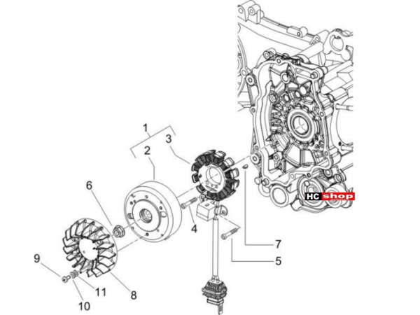 Piaggio Liberty 125 2V Motor Lichtmaschine