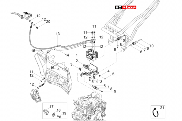 Aprilia RS 125 Replica 4T E4 ABS Bremsanlage ABS