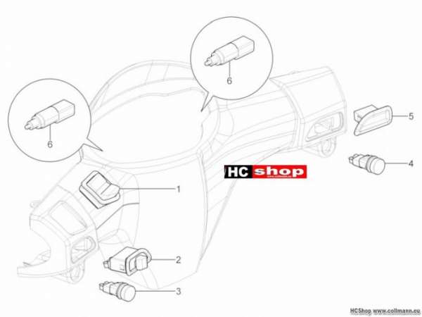Aprilia Motard 50 Wechselschalter Umschalter Druckschalter