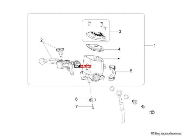 Moto Guzzi Vorderradbremspumpe Cali 1400
