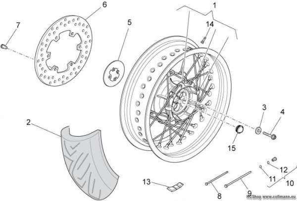 Moto Guzzi SE Hinterrad Griso V 8V 1200
