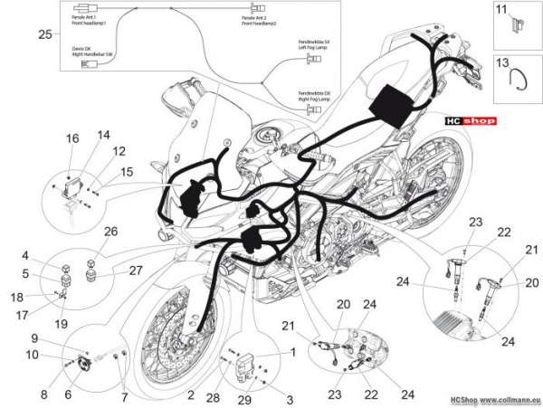 Aprilia Caponord 1200 Rally Vorder Elektrische Anlage